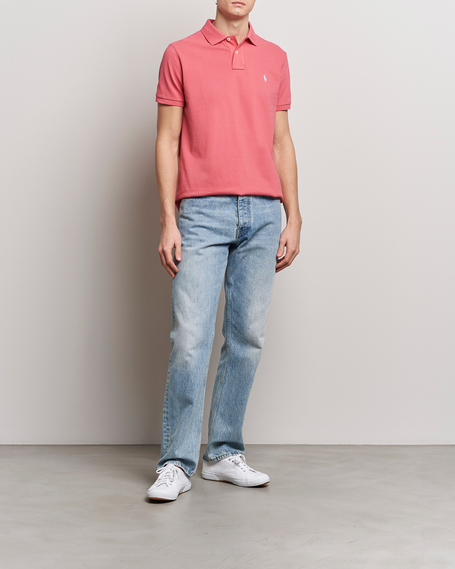 Herren | Poloshirts | Polo Ralph Lauren | Custom Slim Fit Polo Pale Red