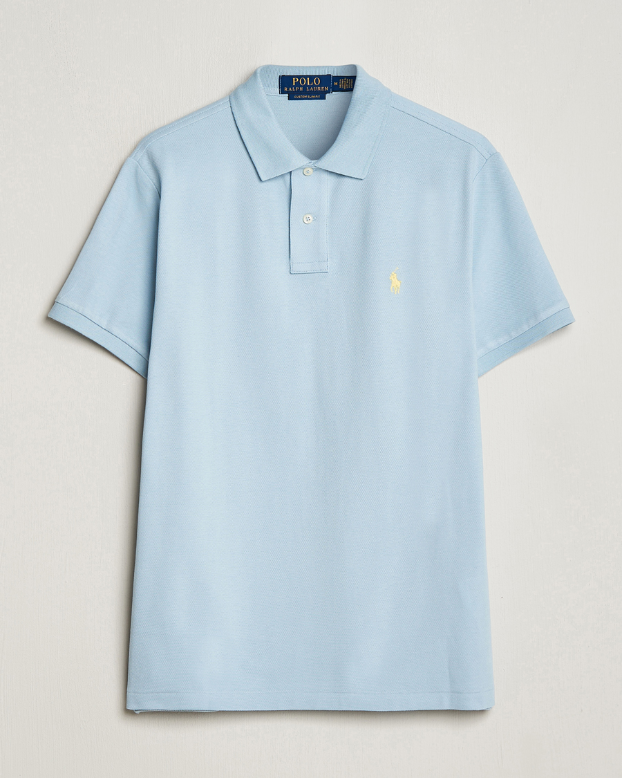 Herren | Poloshirts | Polo Ralph Lauren | Custom Slim Fit Polo Alpine Blue