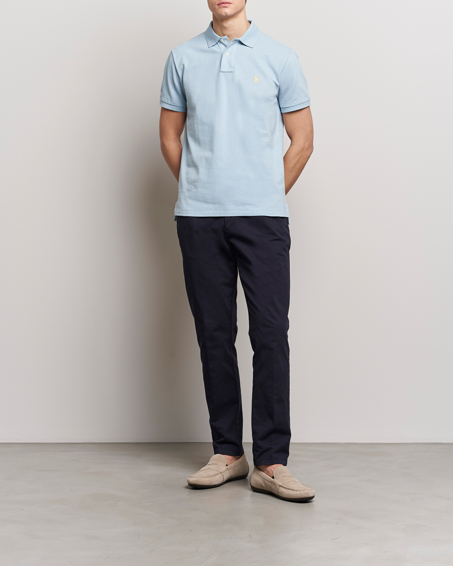 Herren | Poloshirts | Polo Ralph Lauren | Custom Slim Fit Polo Alpine Blue