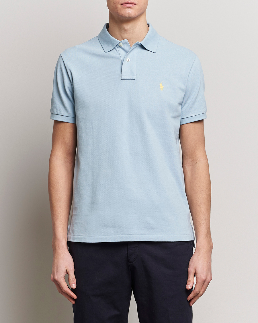 Herren | Poloshirts | Polo Ralph Lauren | Custom Slim Fit Polo Alpine Blue