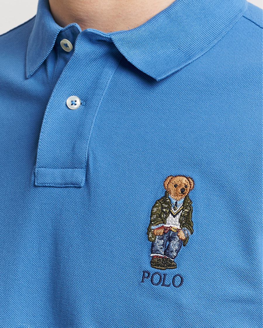 Herren | Poloshirts | Polo Ralph Lauren | Custom Slim Fit Heritage Bear Polo New England Blue