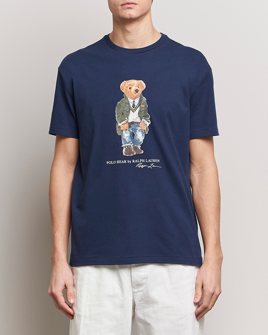 Herren | Kurzarm T-Shirt | Polo Ralph Lauren | Printed Bear Crew Neck T-Shirt Newport Navy