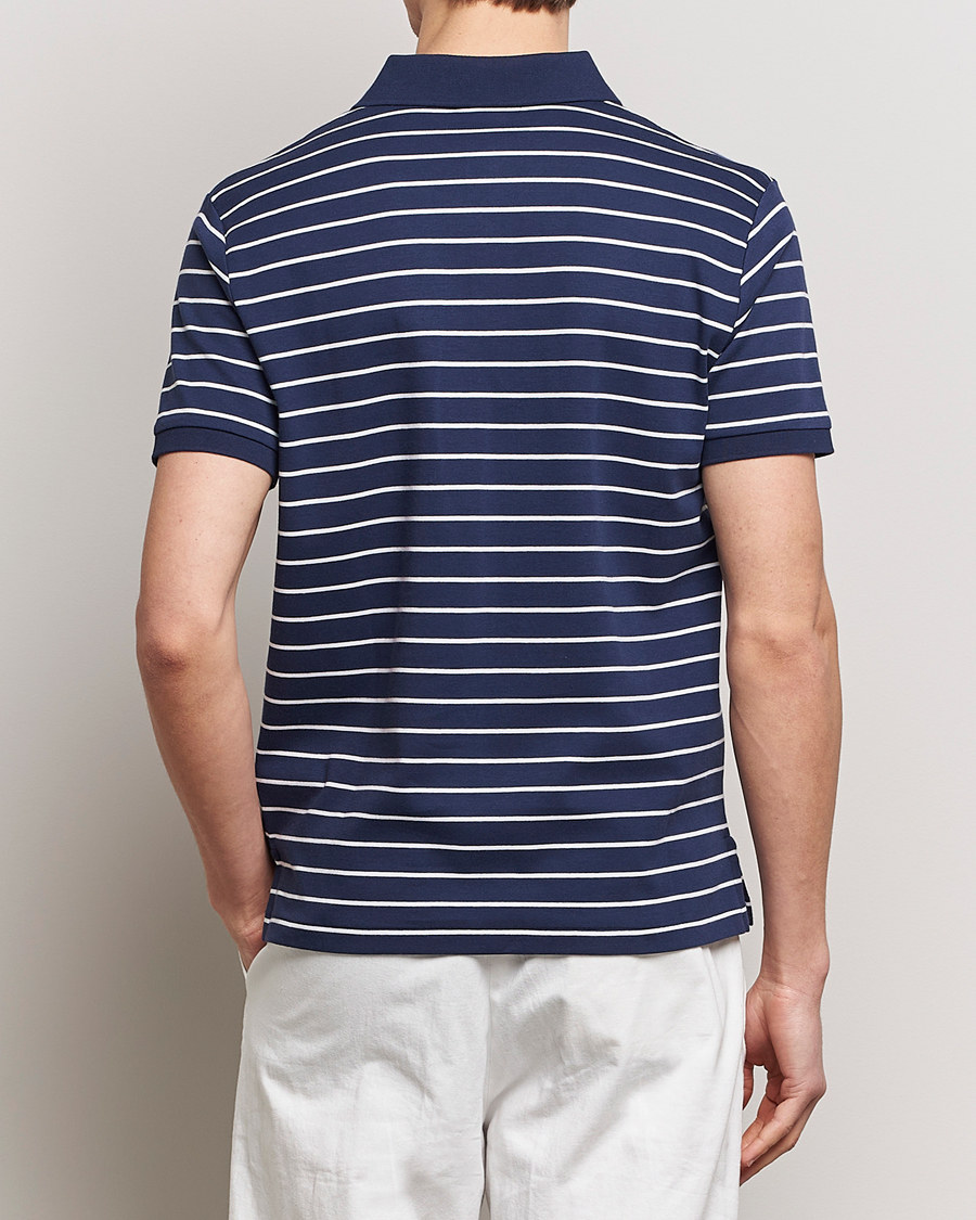 Herren | Poloshirts | Polo Ralph Lauren | Luxury Pima Cotton Striped Polo Refined Navy/White