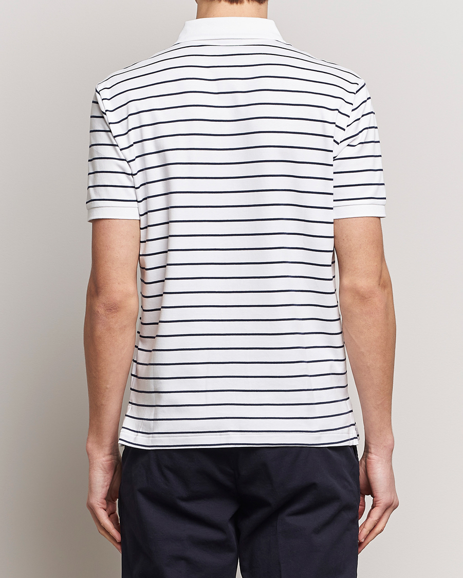 Herren | Poloshirts | Polo Ralph Lauren | Luxury Pima Cotton Striped Polo White/Refined Navy