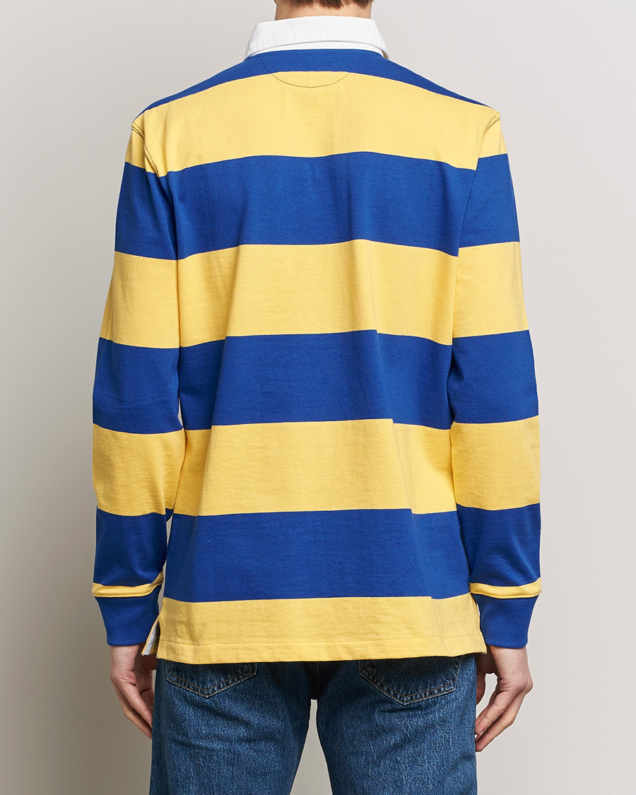 Herren | Pullover | Polo Ralph Lauren | Jersey Striped Rugger Chrome Yellow/Cruise Royal
