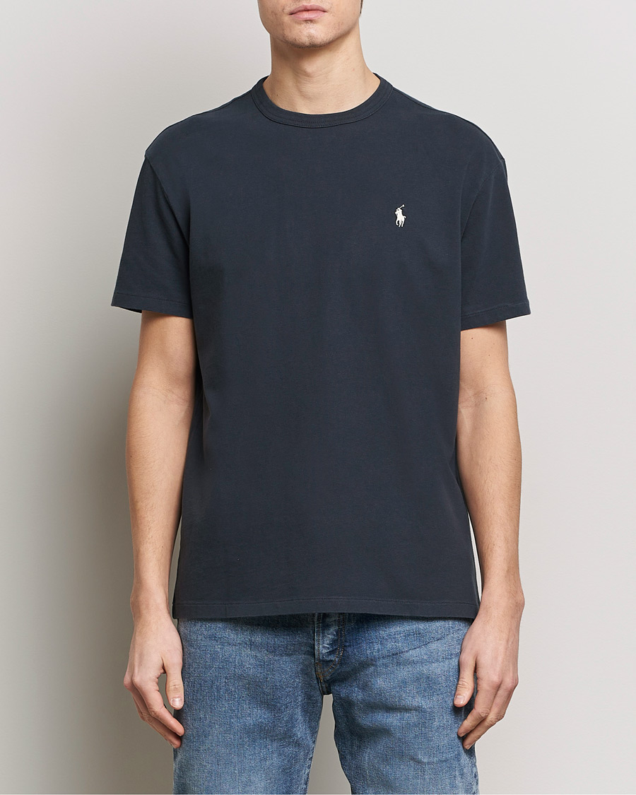 Herren | Schwartze t-shirts | Polo Ralph Lauren | Loopback Crew Neck T-Shirt Faded Black