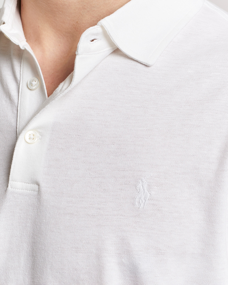 Herren | Poloshirts | Polo Ralph Lauren | Cotton/Linen Polo Shirt White