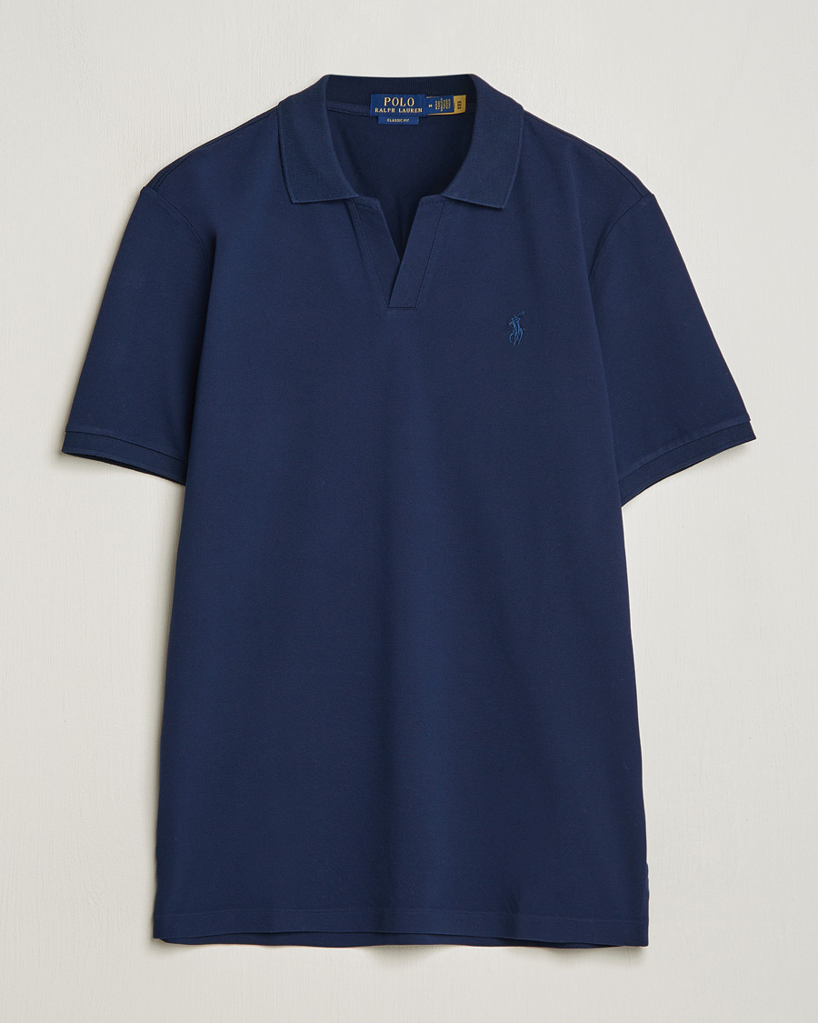Herren | Poloshirts | Polo Ralph Lauren | Classic Fit Open Collar Stretch Polo Refined Navy
