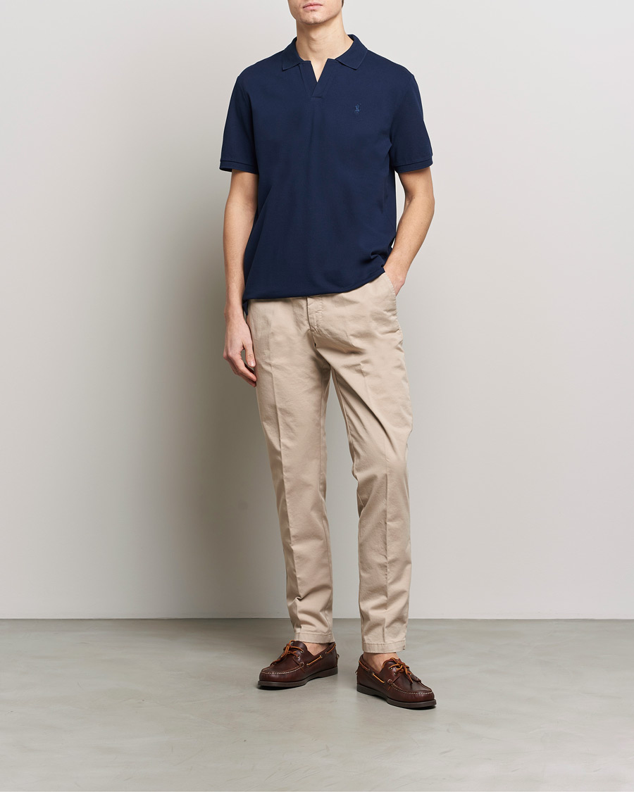 Herren | Poloshirts | Polo Ralph Lauren | Classic Fit Open Collar Stretch Polo Refined Navy
