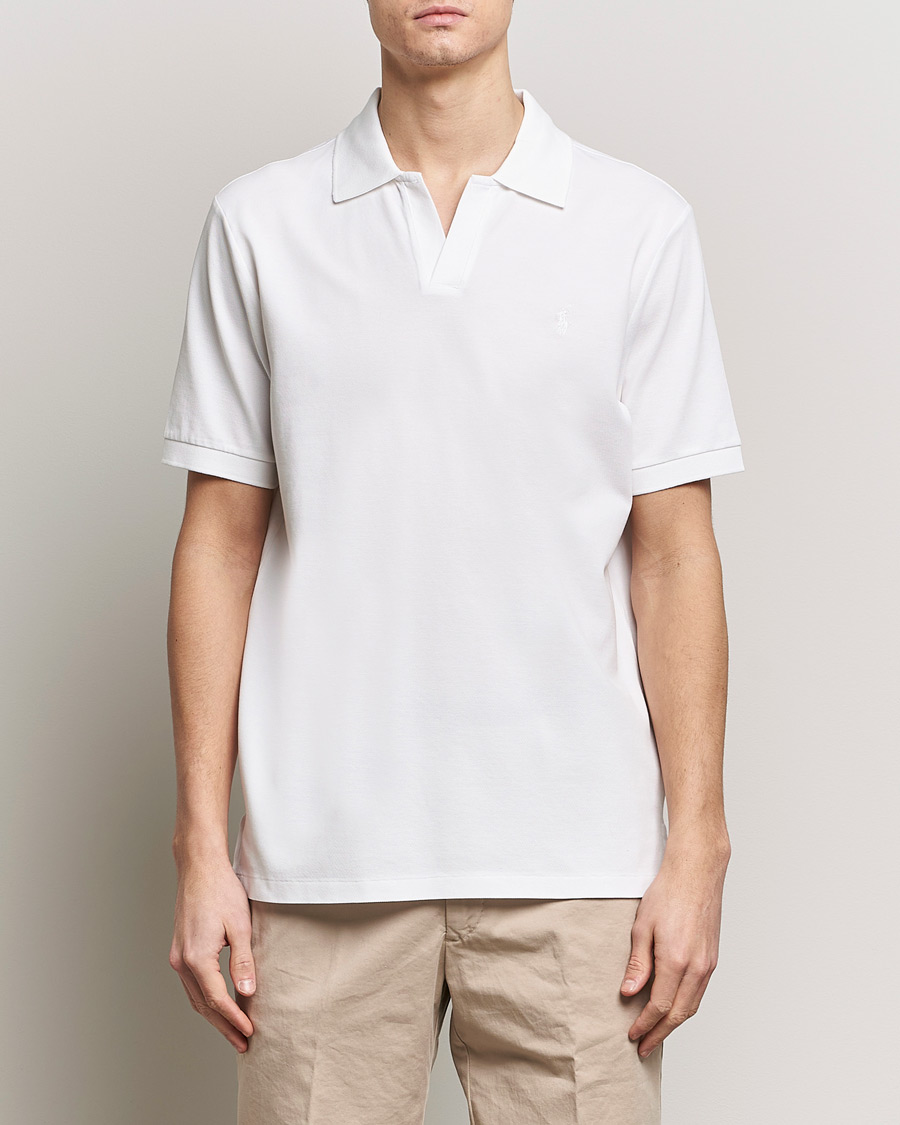 Herren | Poloshirts | Polo Ralph Lauren | Classic Fit Open Collar Stretch Polo White