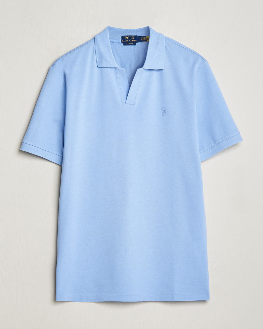 Herren | Poloshirts | Polo Ralph Lauren | Classic Fit Open Collar Stretch Polo Austin Blue