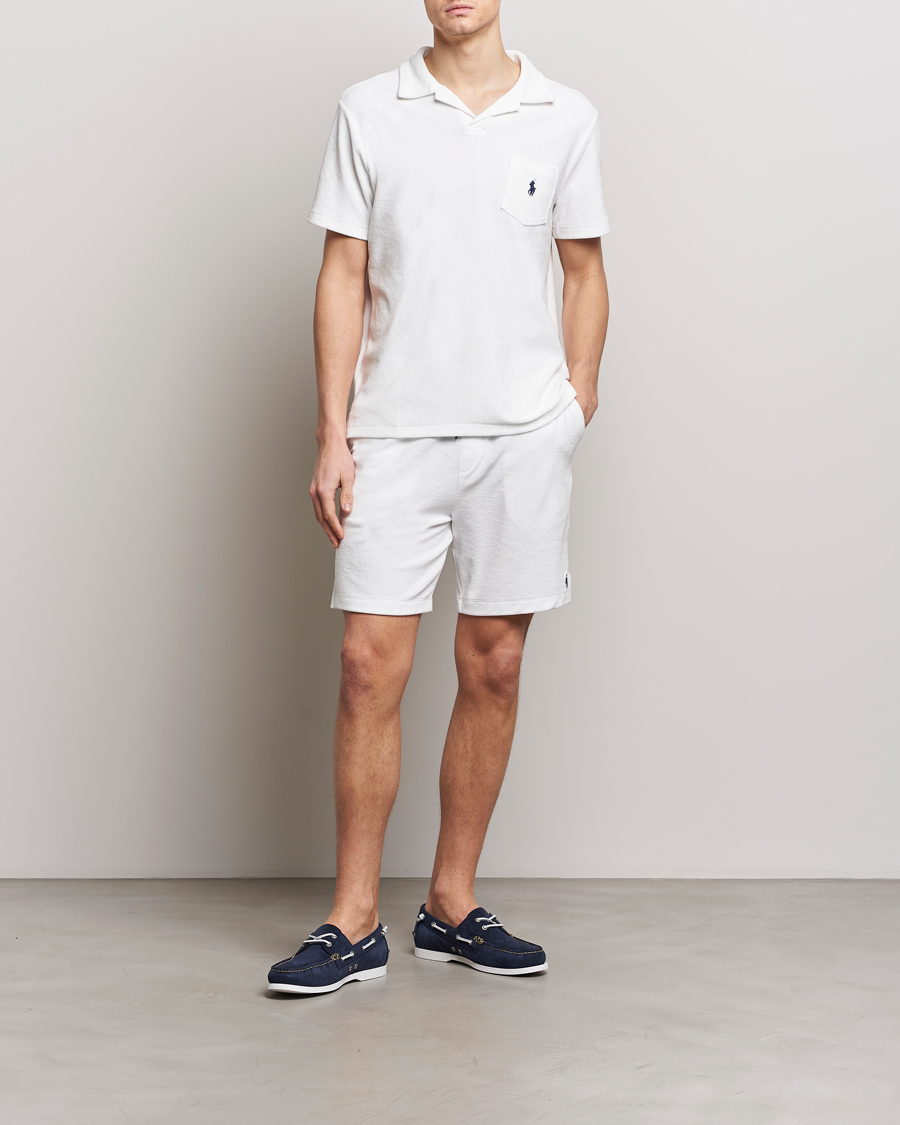 Herren | Poloshirts | Polo Ralph Lauren | Cotton Terry Open Collar Polo White