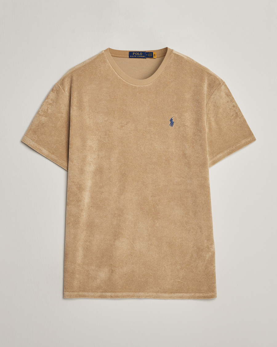 Herren | T-Shirts | Polo Ralph Lauren | Terry Cotton T-Shirt Coastal Beige