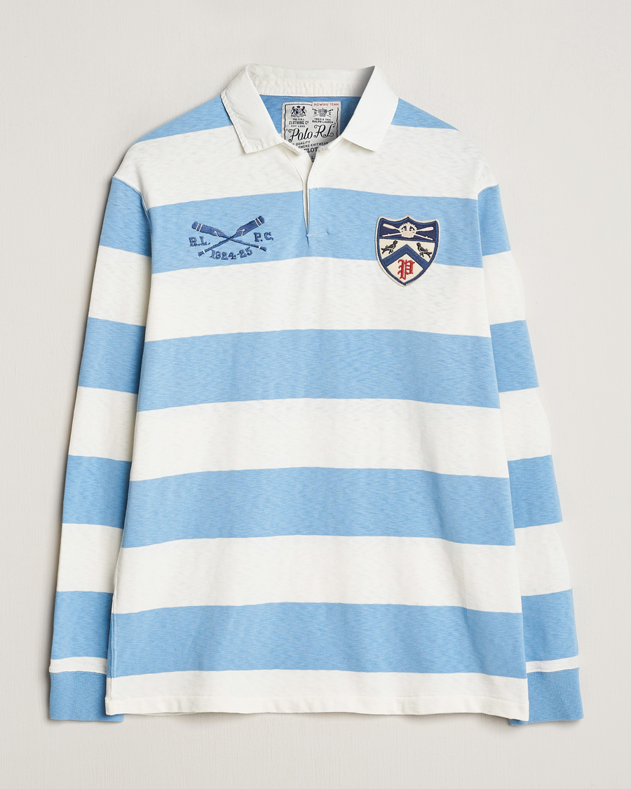 Herren | Pullover | Polo Ralph Lauren | Jersey Striped Rugger Powder Blue/Nevis
