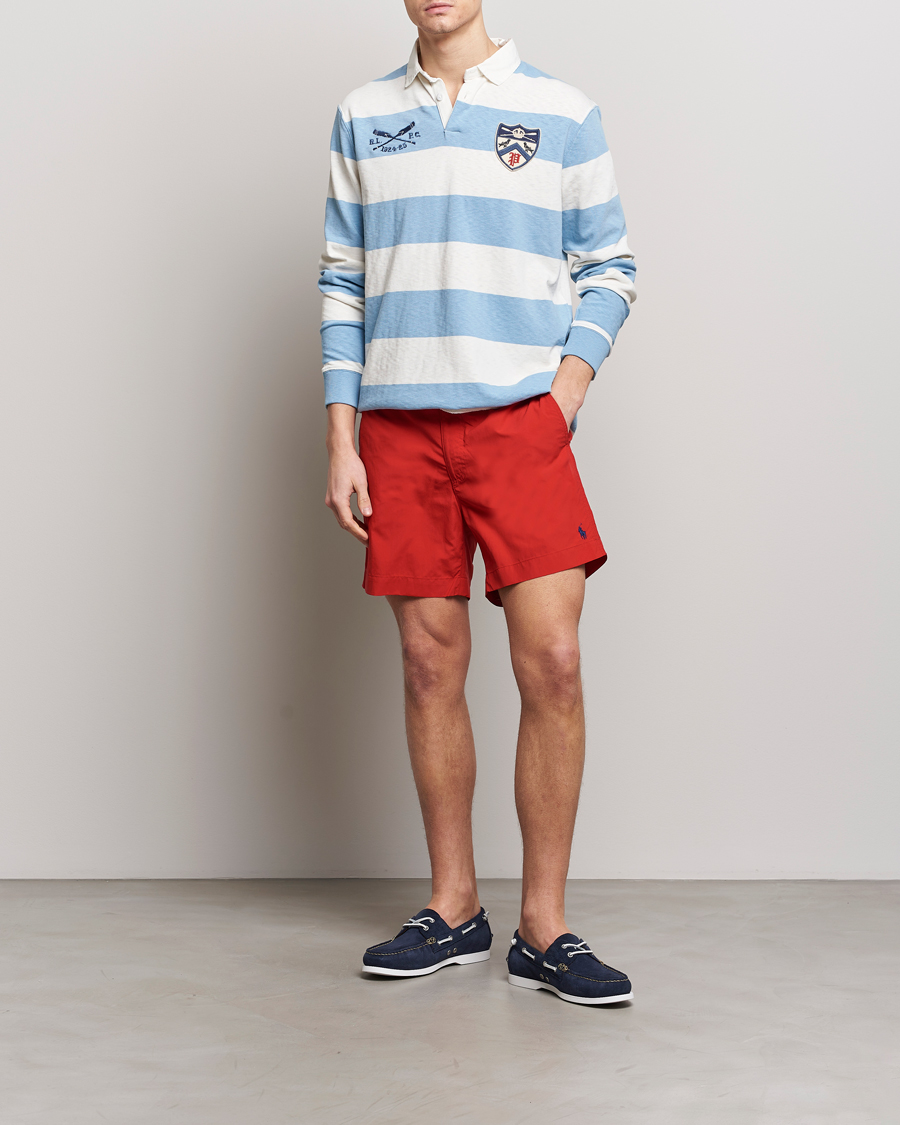Herren | Pullover | Polo Ralph Lauren | Jersey Striped Rugger Powder Blue/Nevis