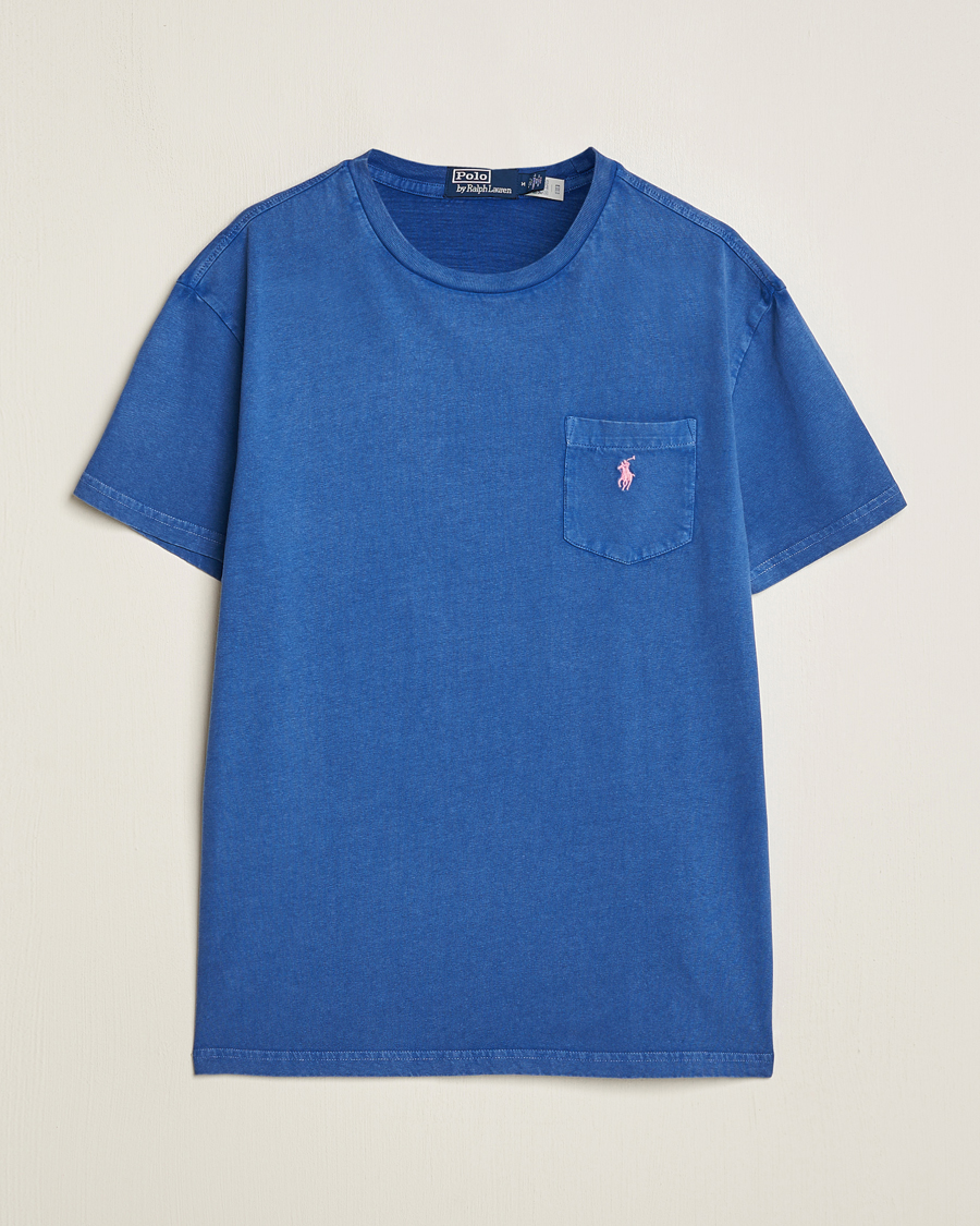 Herren | T-Shirts | Polo Ralph Lauren | Cotton Linen Crew Neck T-Shirt Beach Royal