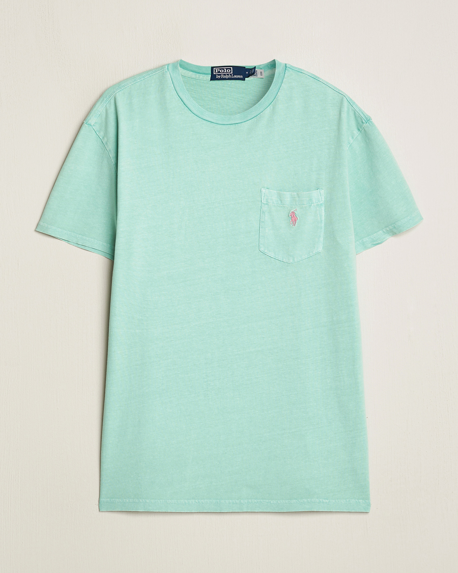 Herren | T-Shirts | Polo Ralph Lauren | Cotton Linen Crew Neck T-Shirt Celadon