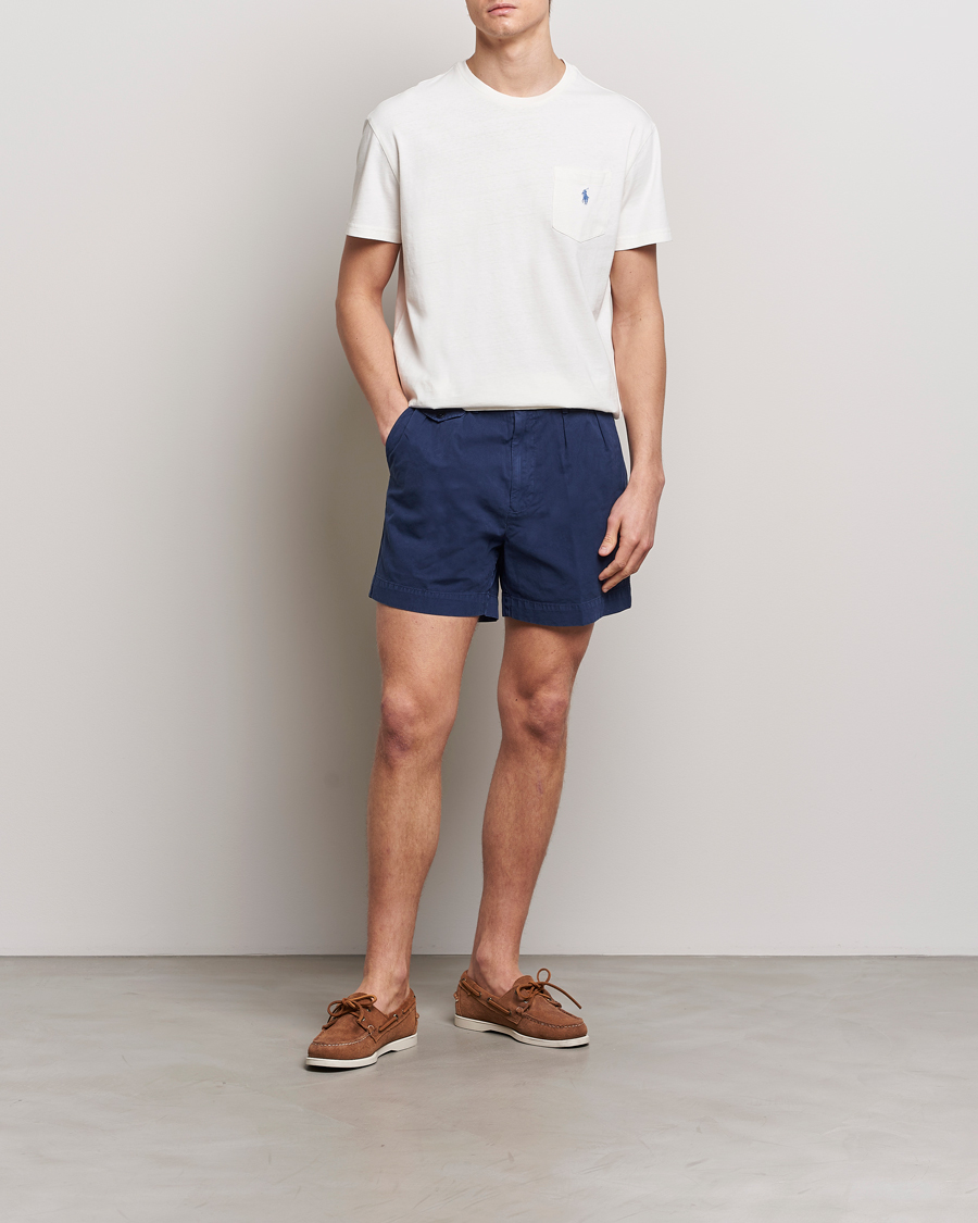 Herren | T-Shirts | Polo Ralph Lauren | Cotton Linen Crew Neck T-Shirt Ceramic White