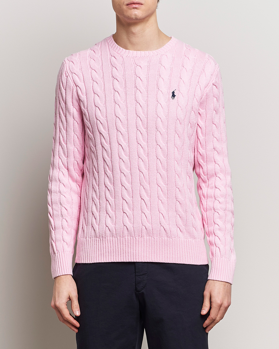 Herren | Rundausschnitt | Polo Ralph Lauren | Cotton Cable Pullover Carmel Pink