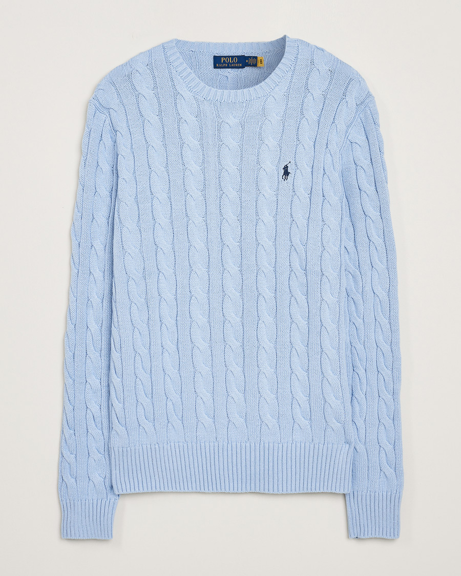 Herren | Pullover | Polo Ralph Lauren | Cotton Cable Pullover Blue Hyacinth