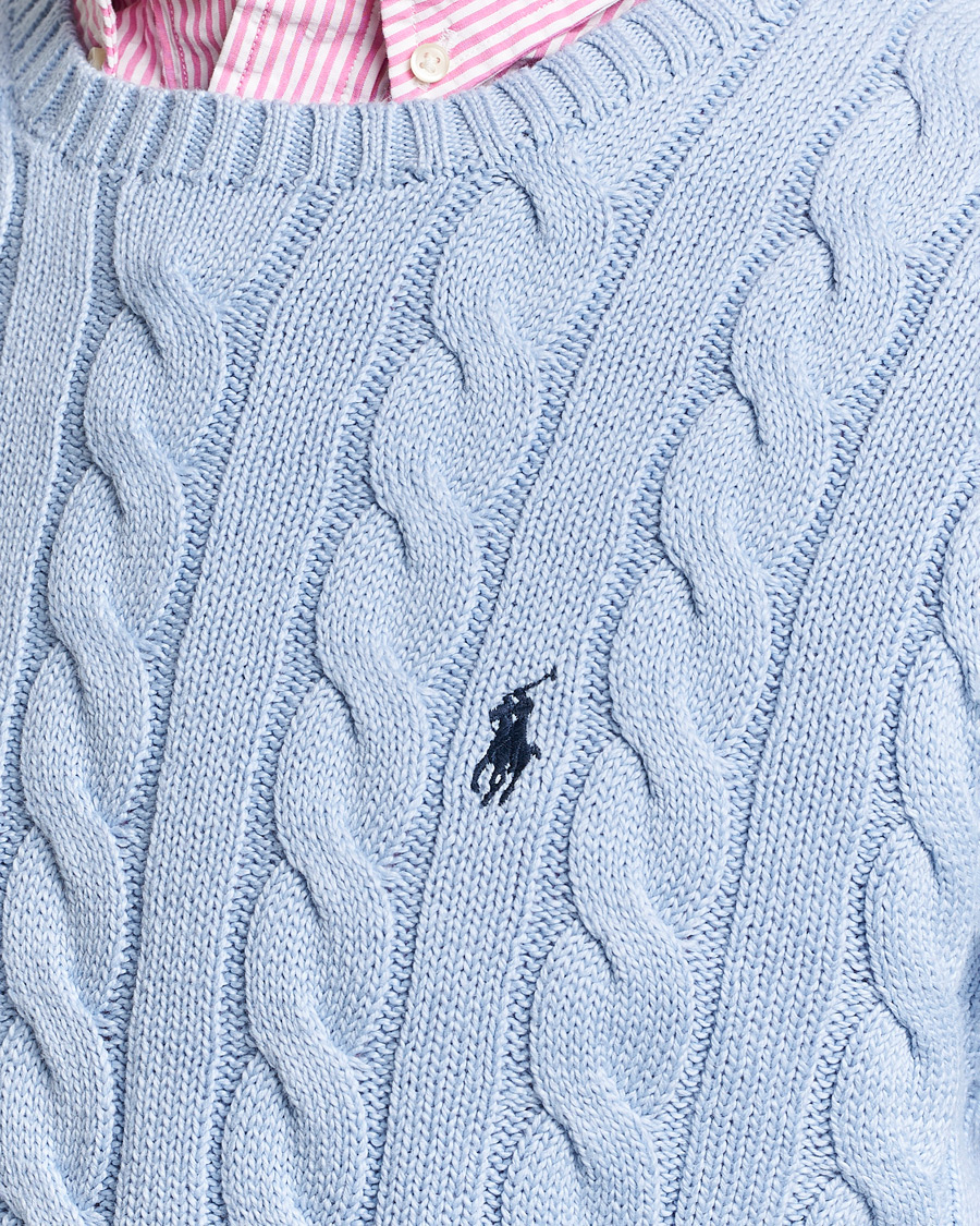 Herren | Pullover | Polo Ralph Lauren | Cotton Cable Pullover Blue Hyacinth