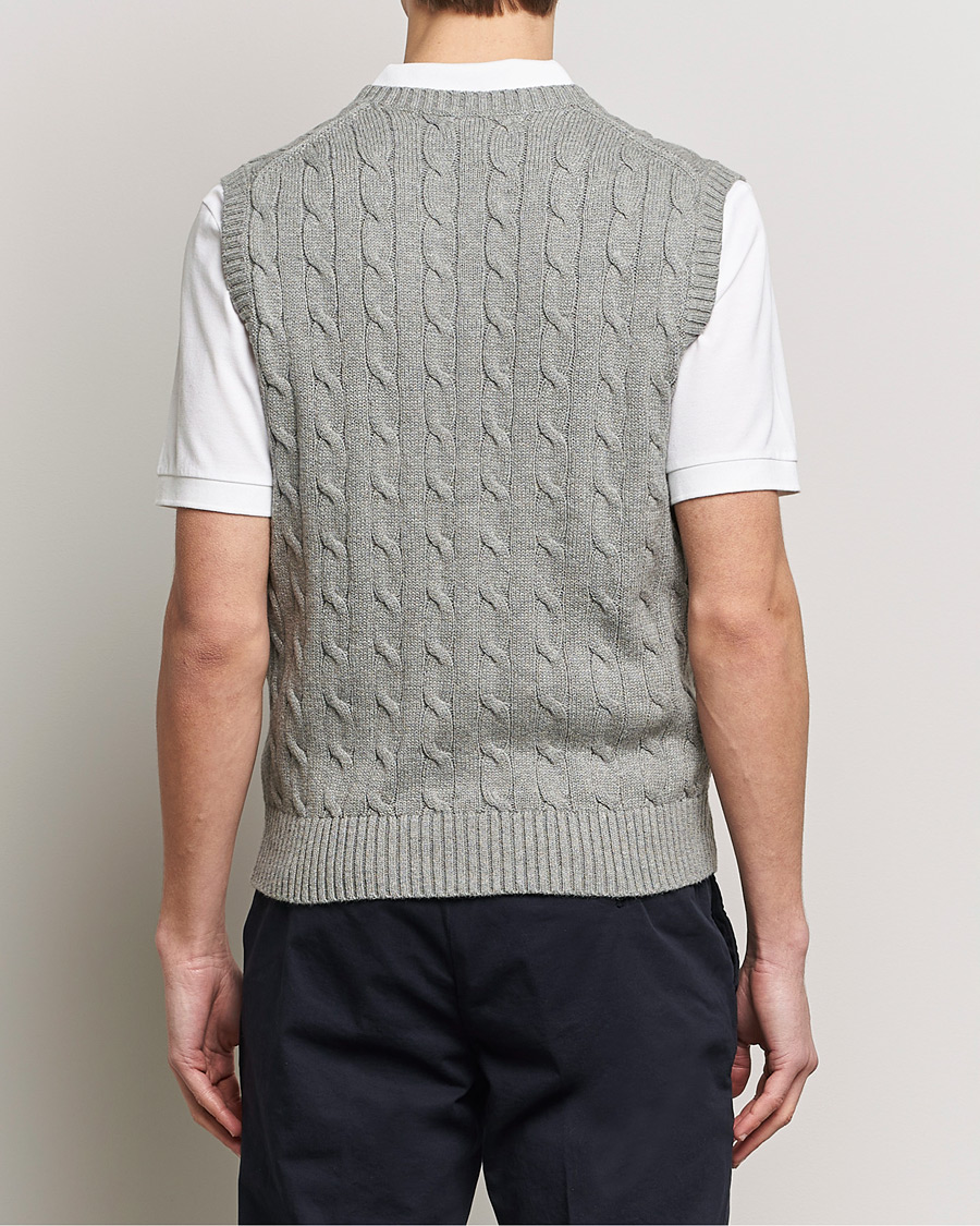 Herren | Pullover | Polo Ralph Lauren | Cotton Cable Vest Fawn Grey Heather