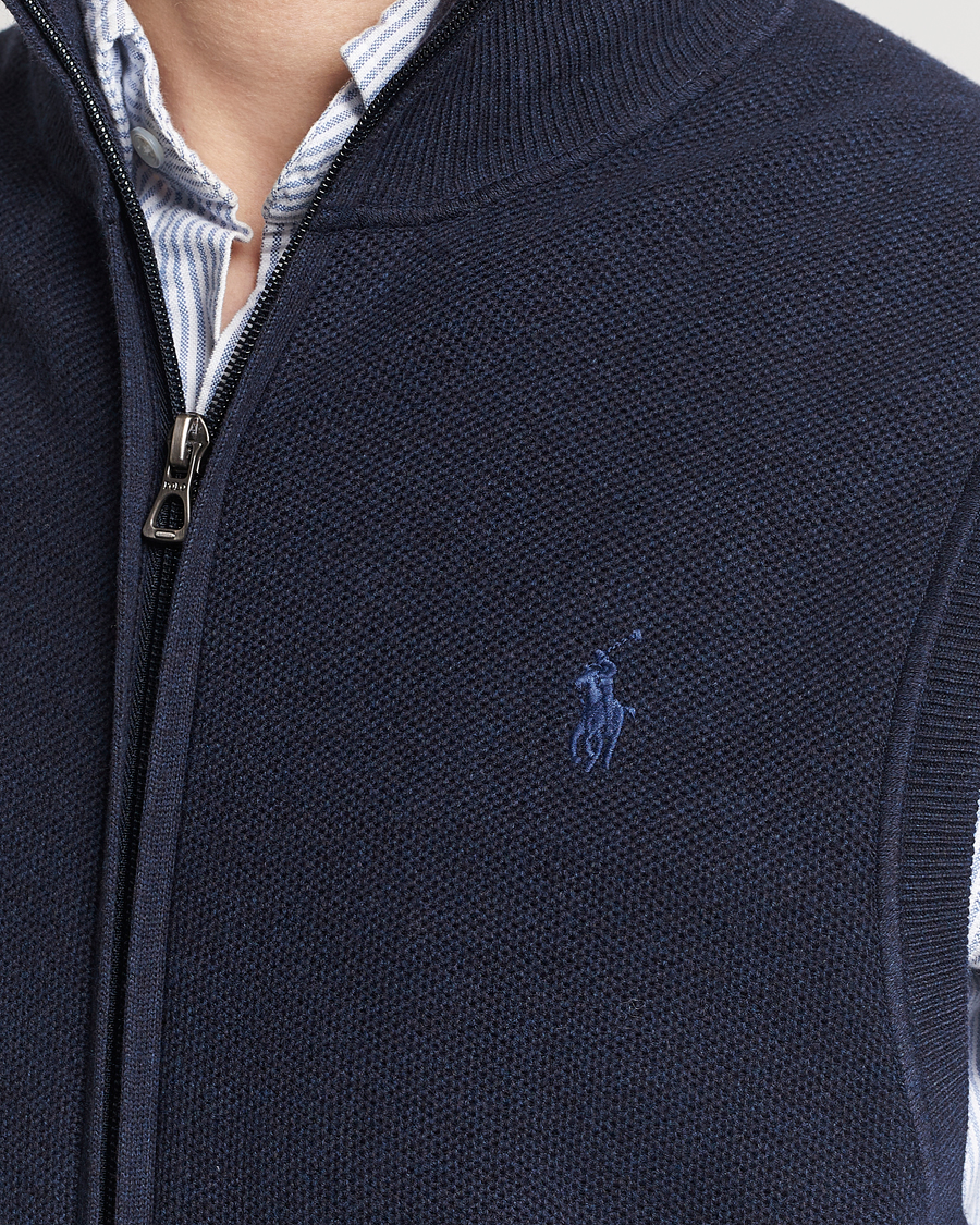 Herren | Pullover | Polo Ralph Lauren | Cotton Full-Zip Vest Navy Heather