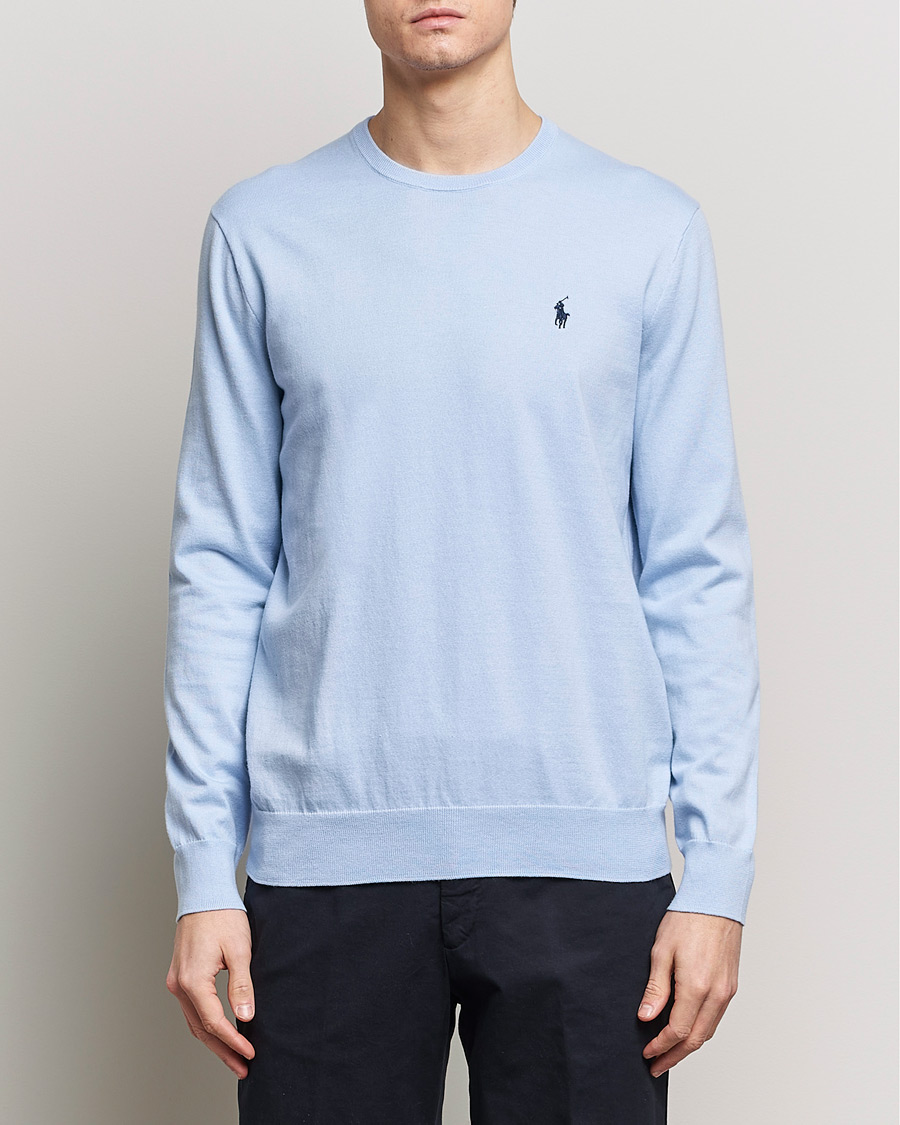 Herren | 20% sale | Polo Ralph Lauren | Cotton Crew Neck Sweater Blue Hyacinth