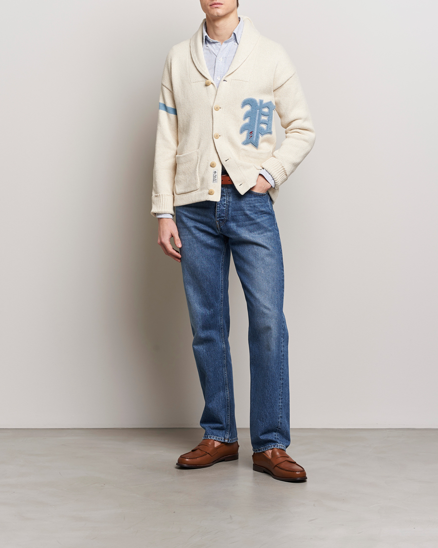 Herren | Pullover | Polo Ralph Lauren | Cotton/Linen Shawl Collar Cardigan Andover Cream