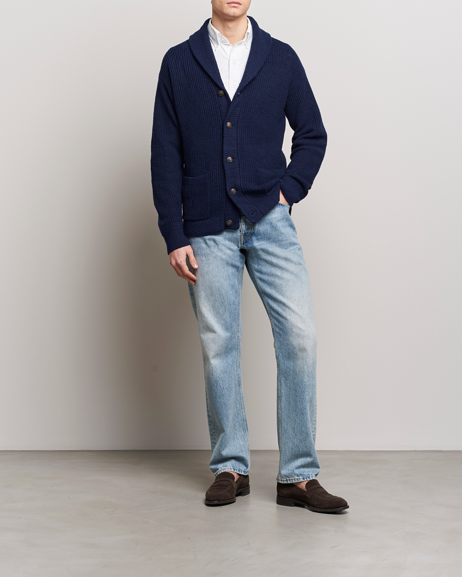 Herren | Pullover | Polo Ralph Lauren | Cotton/Linen Shawl Collar Cardigan Bright Navy