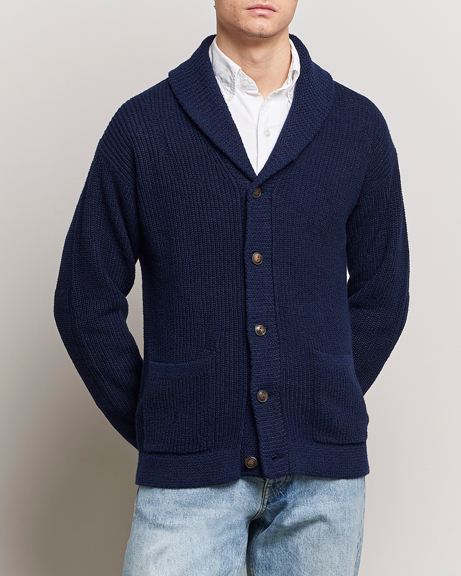 Herren | Pullover | Polo Ralph Lauren | Cotton/Linen Shawl Collar Cardigan Bright Navy
