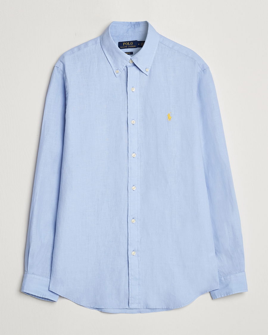 Herren | Hemden | Polo Ralph Lauren | Custom Fit Linen Button Down Blue Hyacinth