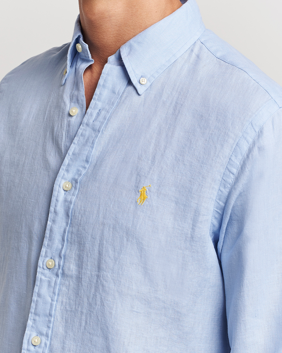 Herren | Hemden | Polo Ralph Lauren | Custom Fit Linen Button Down Blue Hyacinth