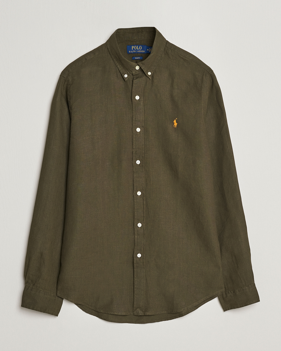 Herren | Hemden | Polo Ralph Lauren | Slim Fit Linen Button Down Shirt Armadillo