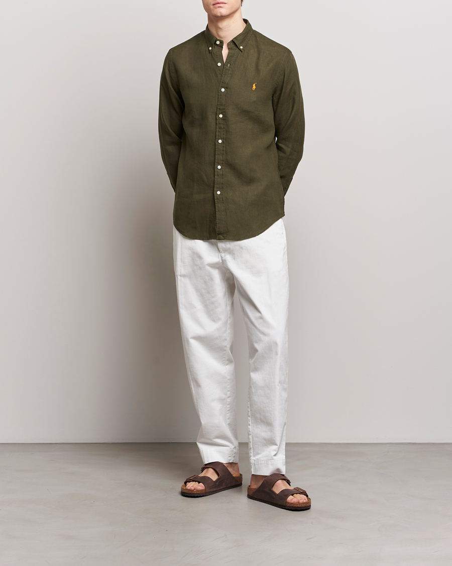 Herren | Hemden | Polo Ralph Lauren | Slim Fit Linen Button Down Shirt Armadillo