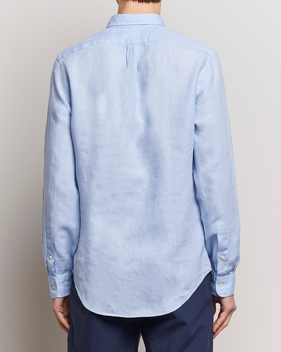 Herren | Hemden | Polo Ralph Lauren | Slim Fit Linen Button Down Shirt Blue Hyacinth