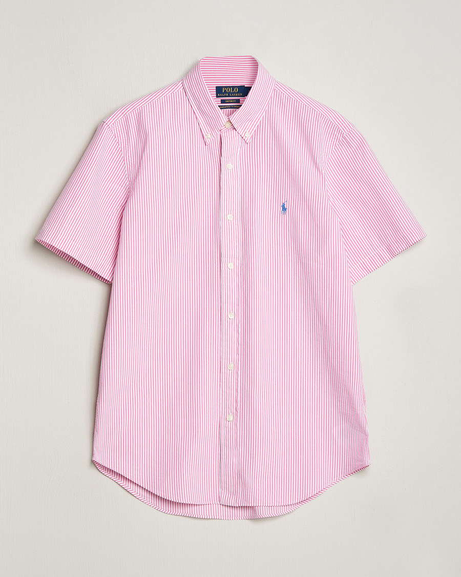 Herren | Hemden | Polo Ralph Lauren | Seersucker Short Sleeve Striped Shirt Rose/White