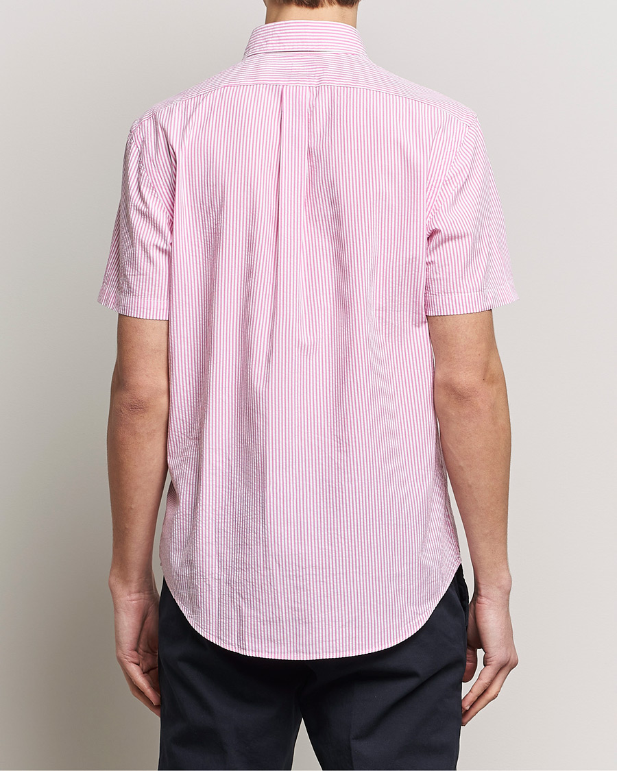 Herren | Hemden | Polo Ralph Lauren | Seersucker Short Sleeve Striped Shirt Rose/White