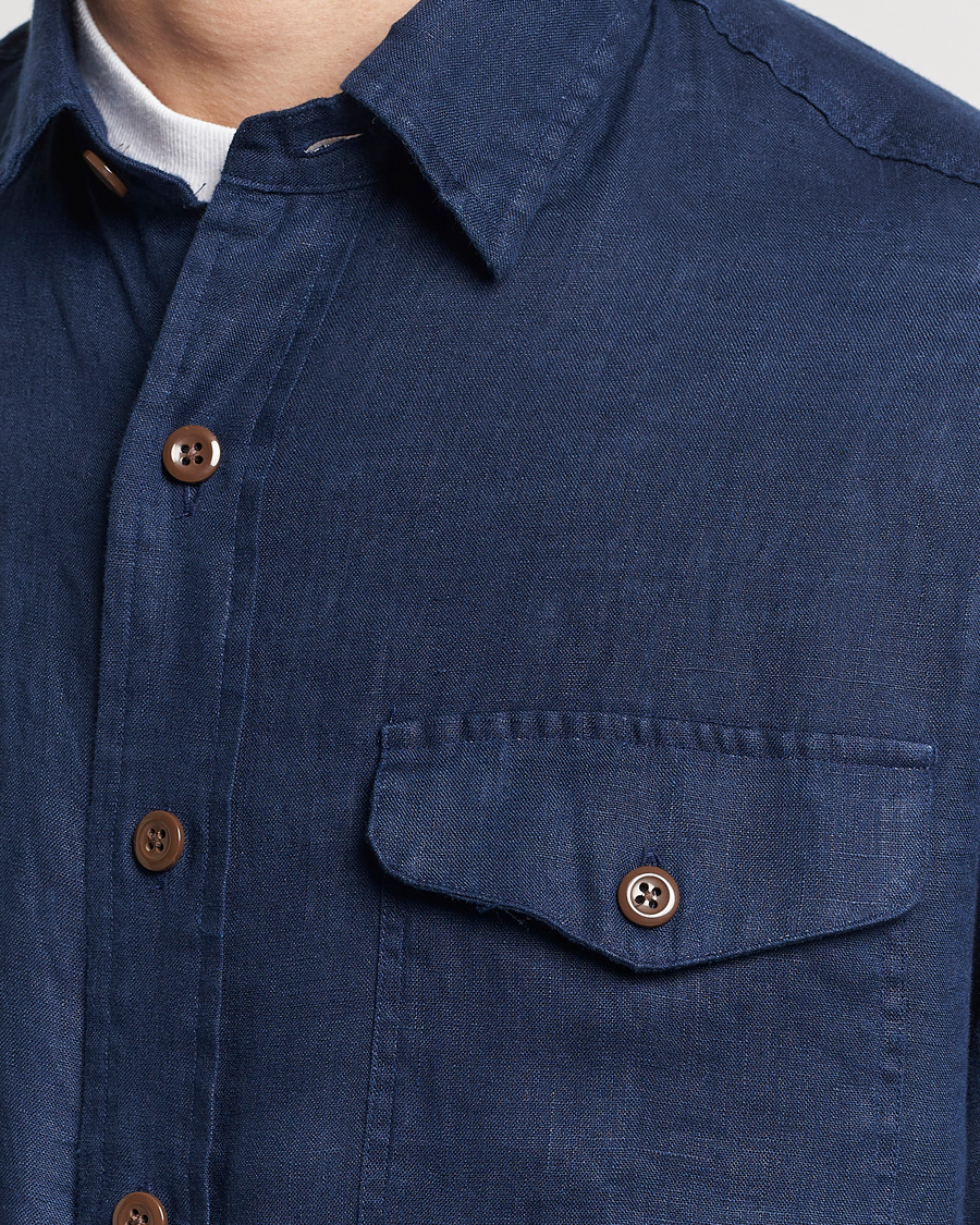 Herren | Hemden | Polo Ralph Lauren | Linen Overshirt Newport Navy