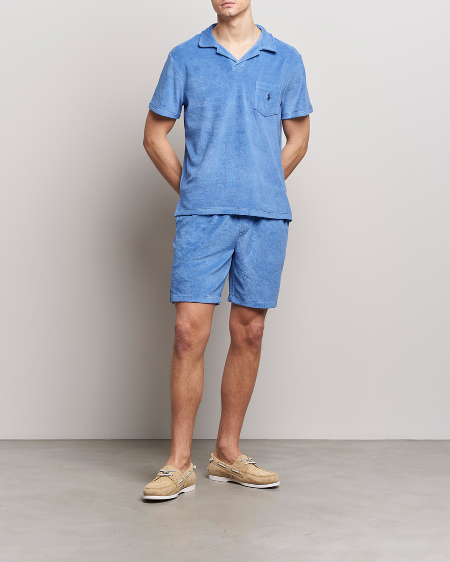 Herren | Shorts | Polo Ralph Lauren | Cotton Terry Drawstring Shorts Harbour Island Blue