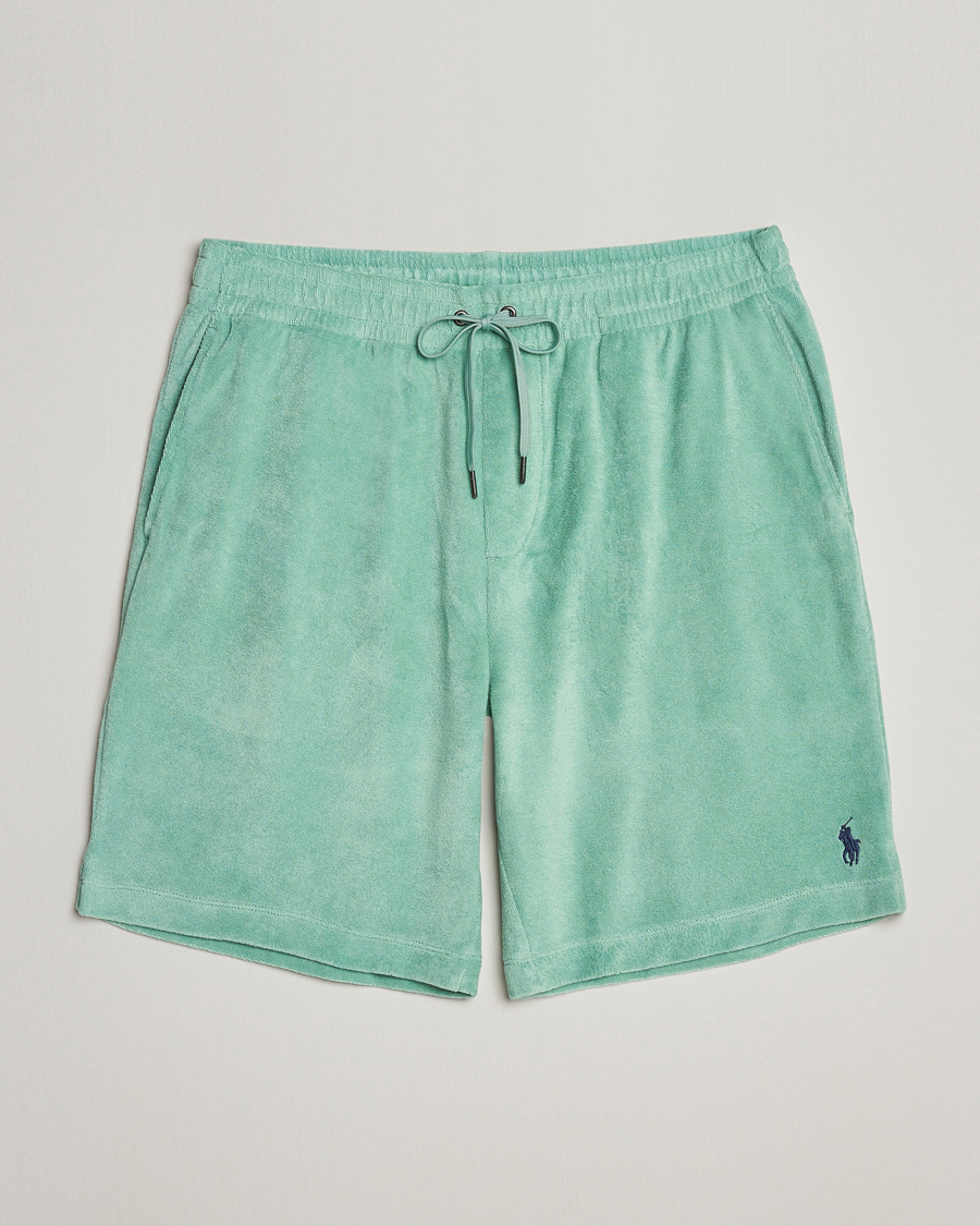 Herren | Shorts | Polo Ralph Lauren | Cotton Terry Drawstring Shorts Celadon
