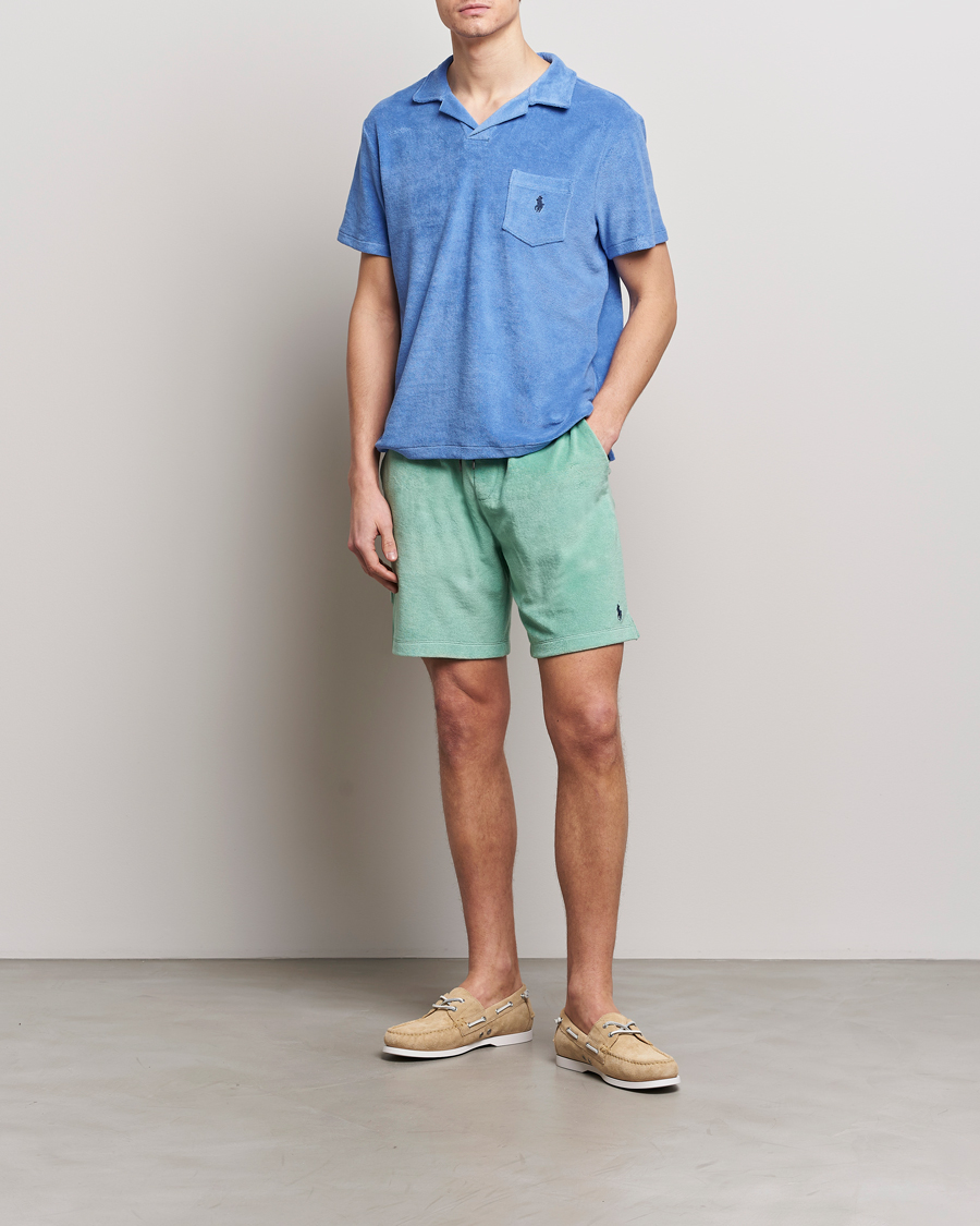 Herren | Shorts | Polo Ralph Lauren | Cotton Terry Drawstring Shorts Celadon
