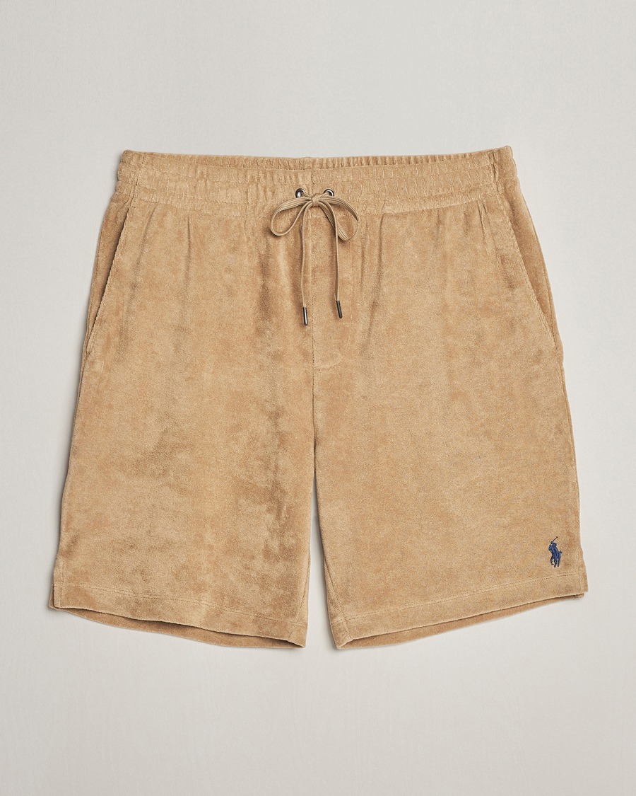 Herren | Shorts | Polo Ralph Lauren | Cotton Terry Drawstring Shorts Coastal Beige