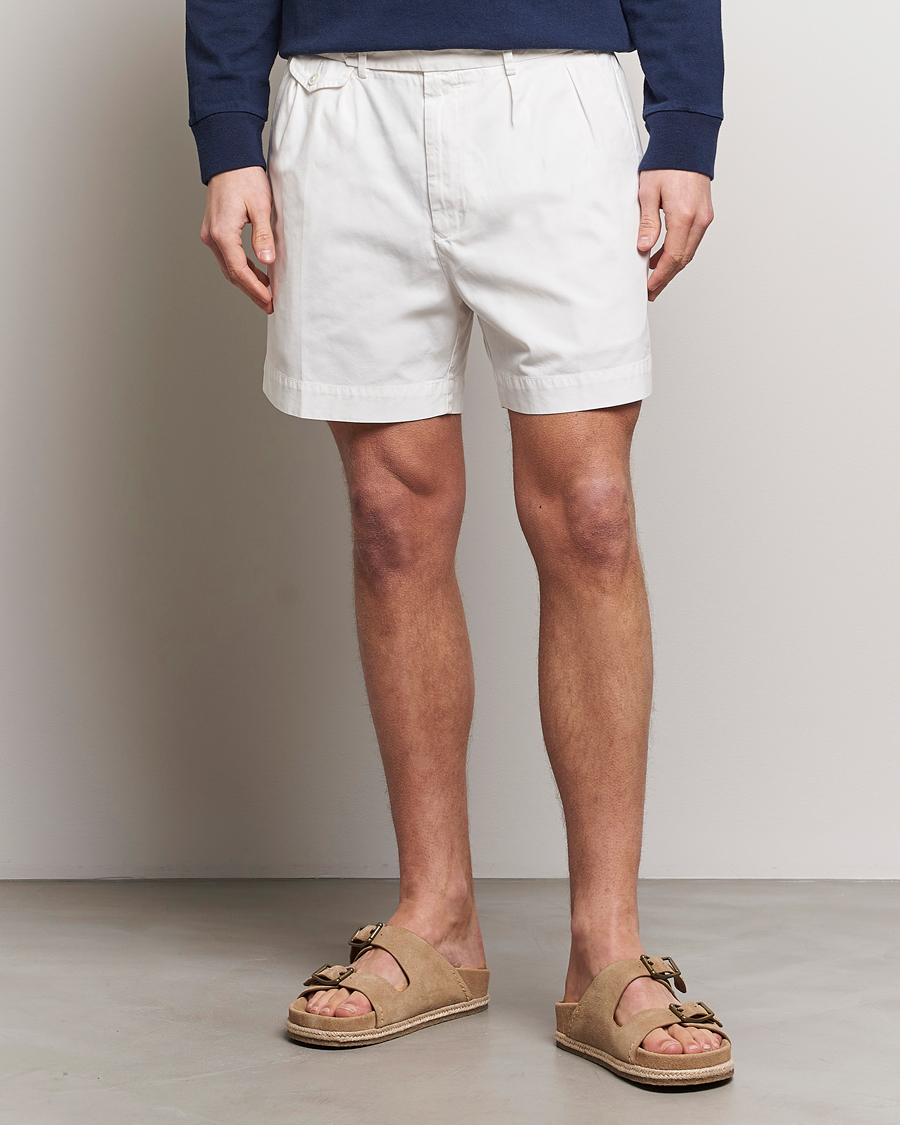 Herren | Shorts | Polo Ralph Lauren | Pleated Featherweight Twill Shorts Deckwash White
