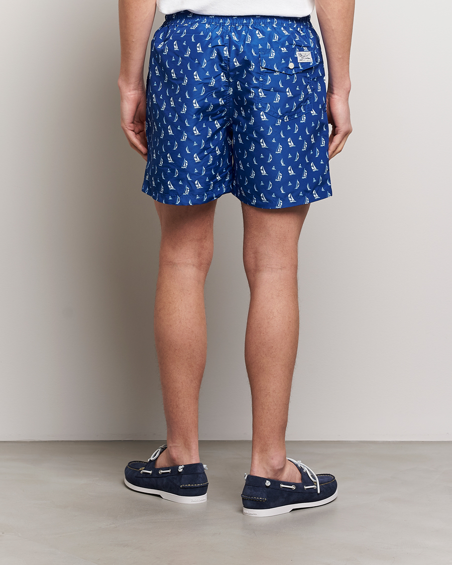 Herren | Badehosen | Polo Ralph Lauren | Recycled Traveler Printed Swimshorts Blue Sail