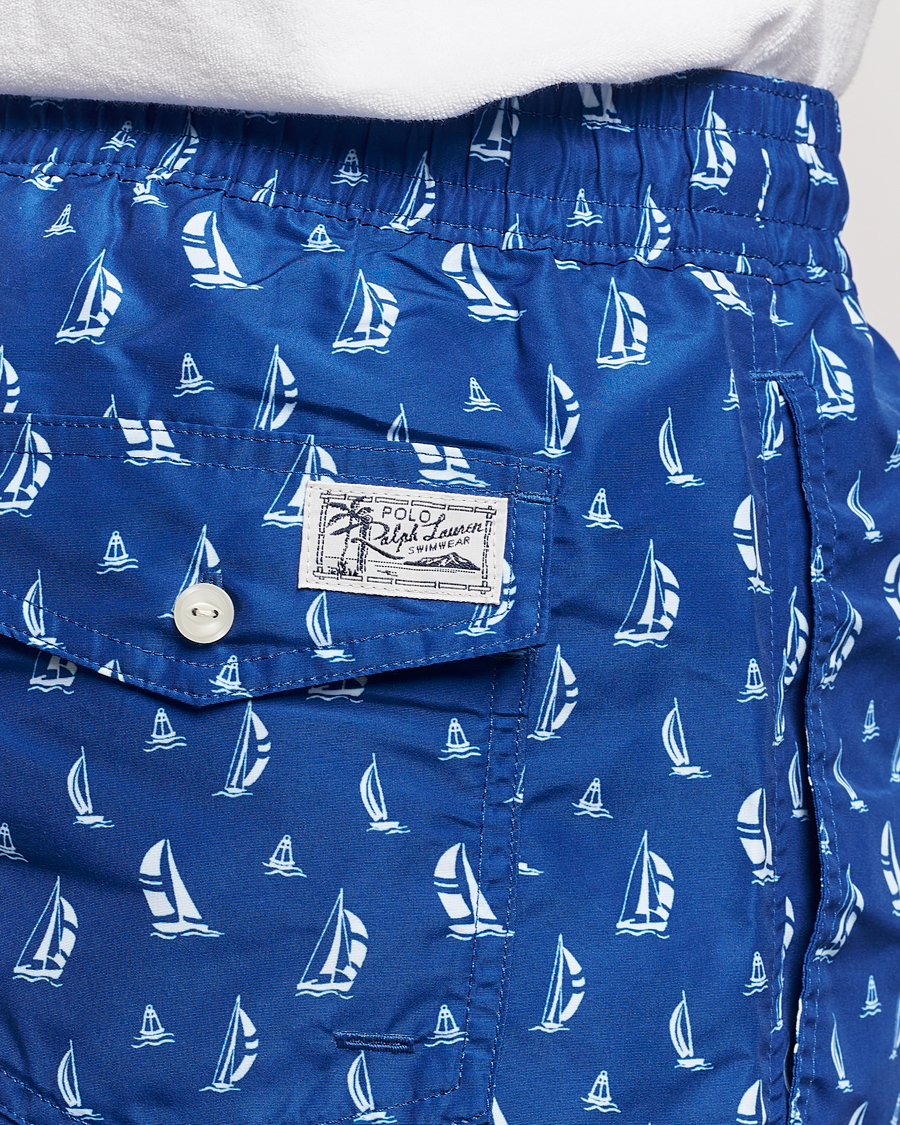 Herren | Badehosen | Polo Ralph Lauren | Recycled Traveler Printed Swimshorts Blue Sail