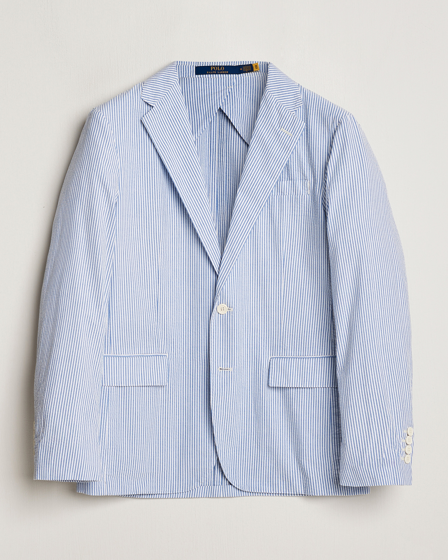 Herren | Sakkos | Polo Ralph Lauren | Seersucker Sportcoat Bright Blue/White