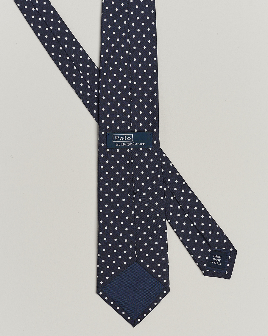 Herren | Polo Ralph Lauren St James Spot Tie Navy/White | Polo Ralph Lauren | St James Spot Tie Navy/White