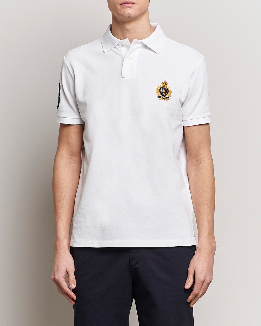 Herren | Poloshirt | Polo Ralph Lauren | Custom Slim Fit Match Club Polo White