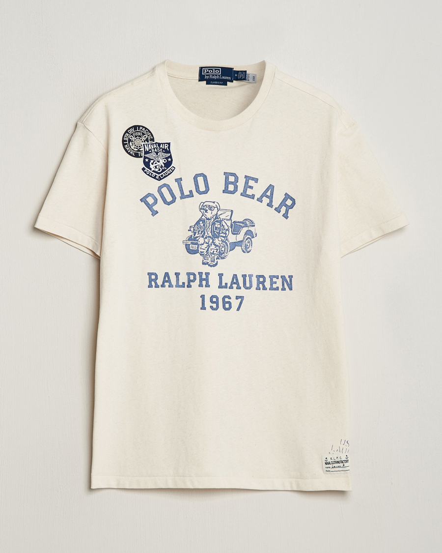 Herren | T-Shirts | Polo Ralph Lauren | Graphic Printed Crew Neck T-Shirt Deckwash White